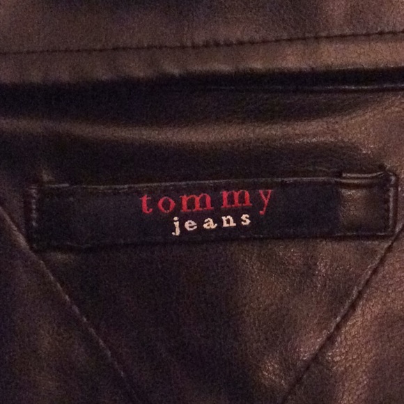 Tommy Jeans Faux Leather Jacket Child Small - Picture 3 of 6